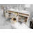 Cambridge 72 In. W X 22 In. D Double Sink Bathroom Vanity In Fine Grain With 2 In. Calacatta Poanazzo Quartz