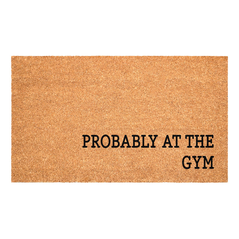 Paillasson probablement au gymnase, 17 po x 29 po