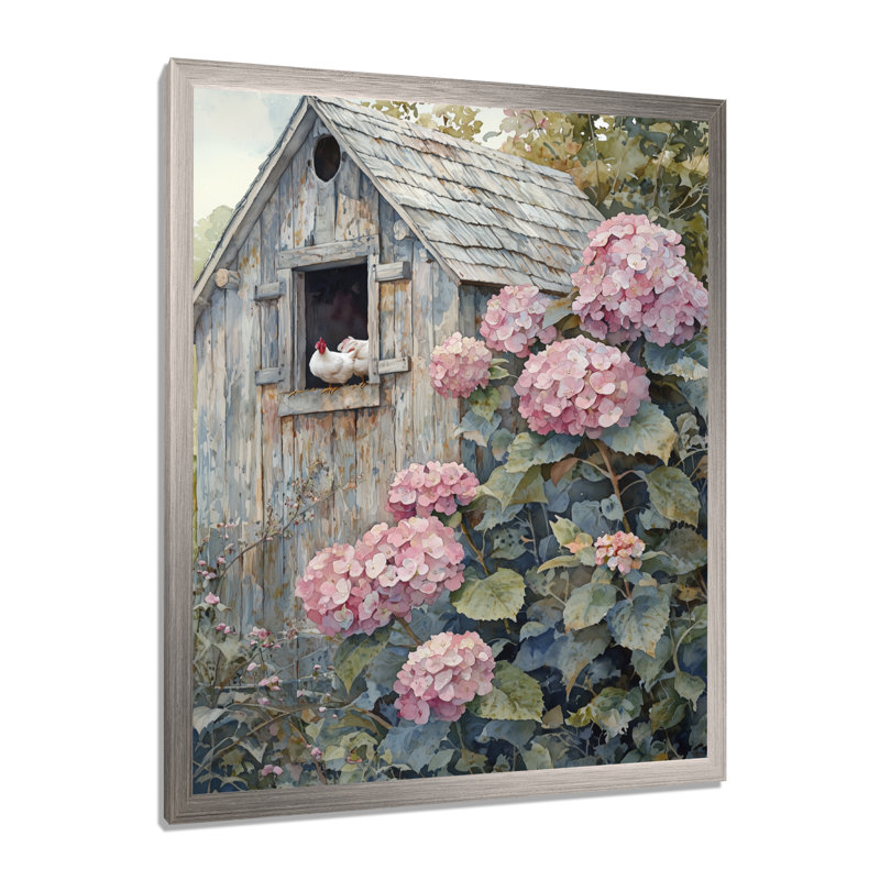 Dolcater - impressions sur toile florales, H 32 po x l 24 po, Picture Framed, Argent argent