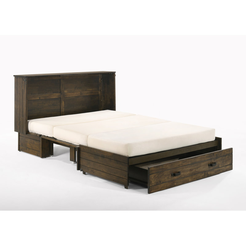 Solid Wood Murphy Storage Bed
