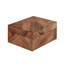 Ensemble de 2 boîtes de rangement Alia Decor, rectangulaires, tons de bois brun géométrique