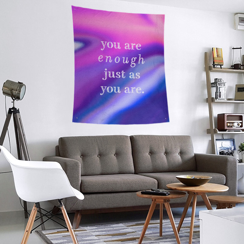 En polyester, vous êtes assez tapisserie quot, H 104 po x l 88 po, Rose et bleu marine
