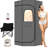 Sauna Box Portable Steam Sauna for Home,Roomier Full Body Home Sauna Tent with 3L 1500W Steamer,Large Folding Chair,Remote Control,Personal Steam Room for Spa,Gym,3'x 3'x 6.2’,Gray-117410958