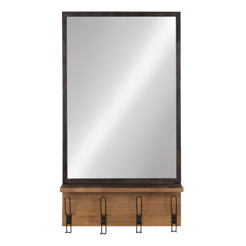 Miroir plat Ilona, Brun, 36,75 po x 20 po