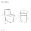 Toilette carrée une pièce à double chasse 1,12 / 1,6 GPF Concorde-1125190076-1125190072