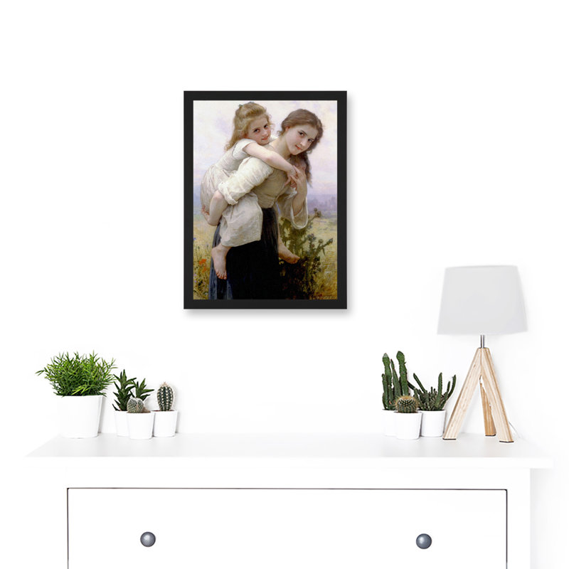 Pleasant Burden by William-Adolphe Bouguereau - Single Picture Frame Print, 32.3cm H x 23.4cm W x 1.5cm D