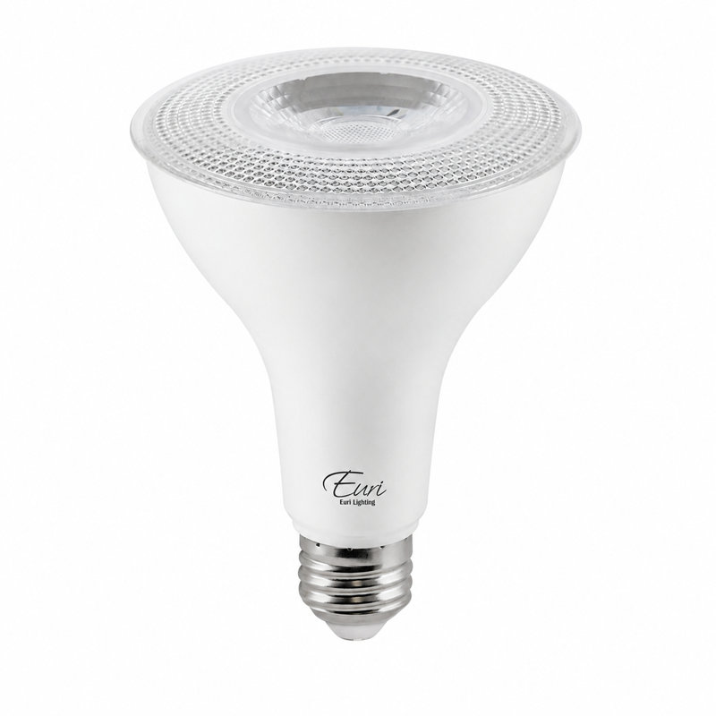 Ampoules DEL PAR30 Euri Lighting, 10 W, 900 lm, équivalent 75 W, 4000 K, culot E26, dimmables, homologuées CEC/JA8/UL, lot de 2