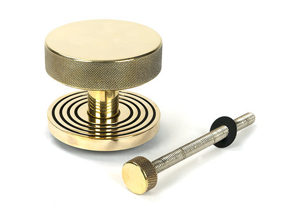 Brompton Single Dummy Door Knob , Aged Brass