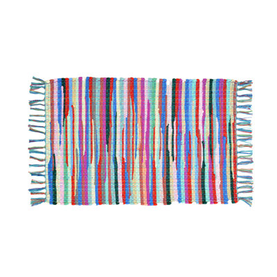 Nisbet Handwoven Multicolour Rag Rug