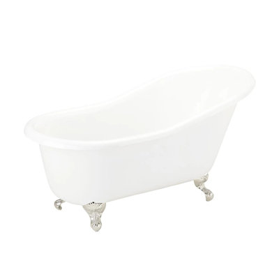 57" Erica Cast Iron Clawfoot Soaking Tub