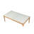 Eugene Coffee Table with Frosted Glass Top & Wood Legs-1605784599