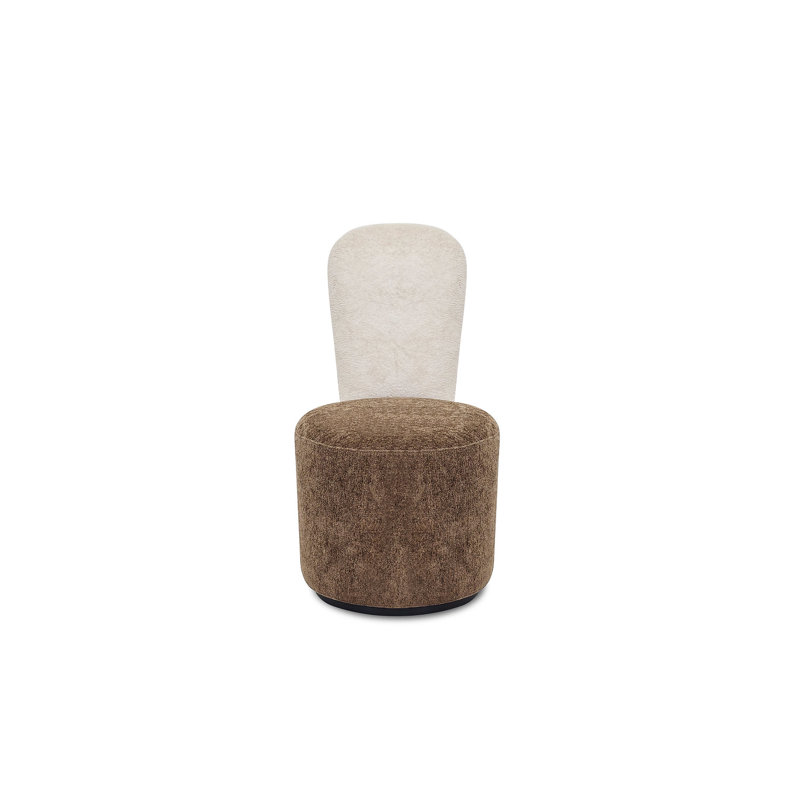 Chaise de salle à manger rembourrée à dossier haut 2PC