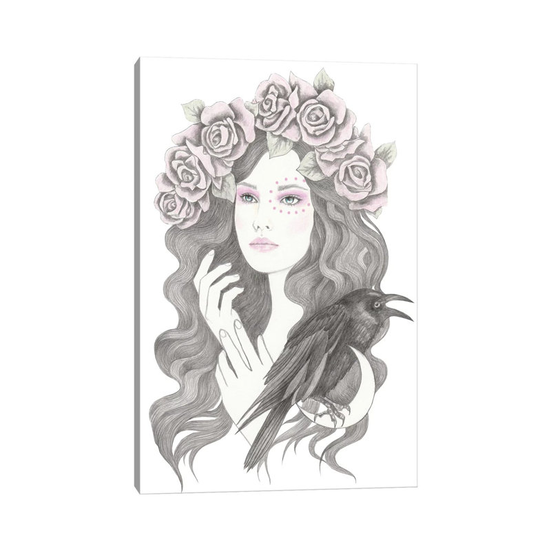 Blackbird 1 Piece Wrapped Canvas Wall Art, 20.32 cm H x 30.48 cm W