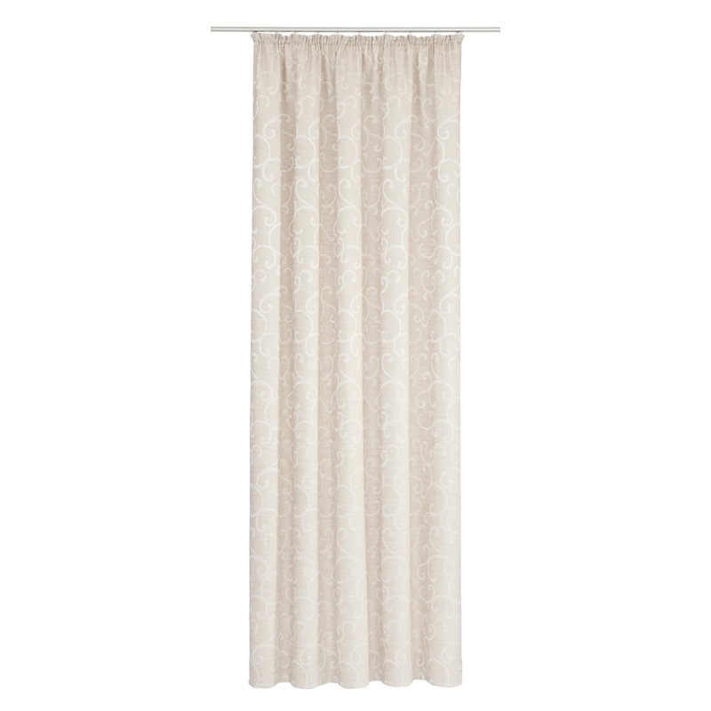 Siglerville Single Curtain Panel, opaque, 132 W x 245 D cm, Beige