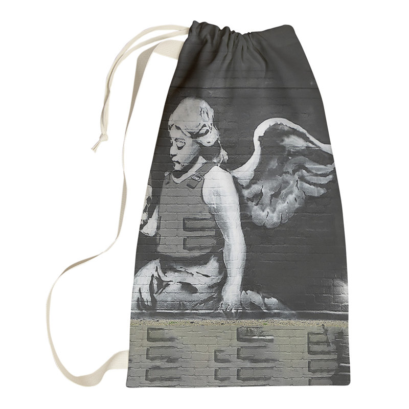 Fabric Laundry Bag with Handles, Large (36" H x 28" W x 1" D)