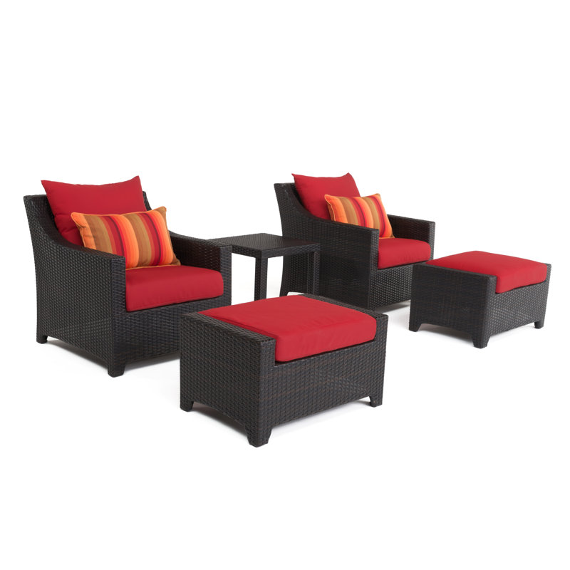 Deco Outdoor 20 - Piece Conversation Set, Canvas Jockey Red Sunbrella® Canvas