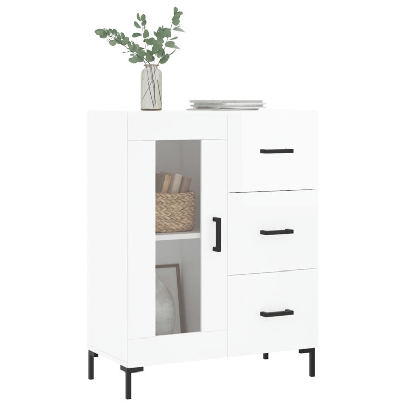 Miaisha 69.5cm Sideboard, High Gloss White