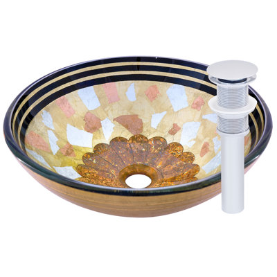 Novatto 16.5'' Glass Circular Bathroom Sink