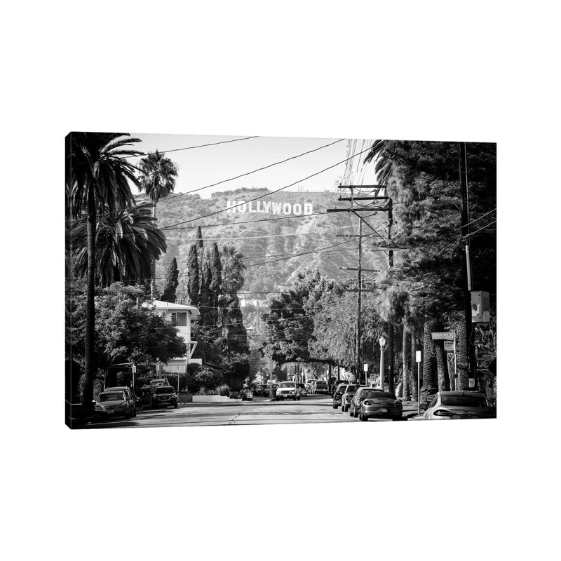 Black California Series - Los Angeles Downtown I 1 Piece Wrapped Canvas Wall Art, 20.32 cm H x 30.48 cm W