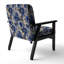 Chaise d'appoint florale Cobalt-6885855