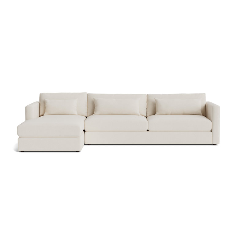 Haywood Left Chaise Sectional, Performance Boucle - Cream