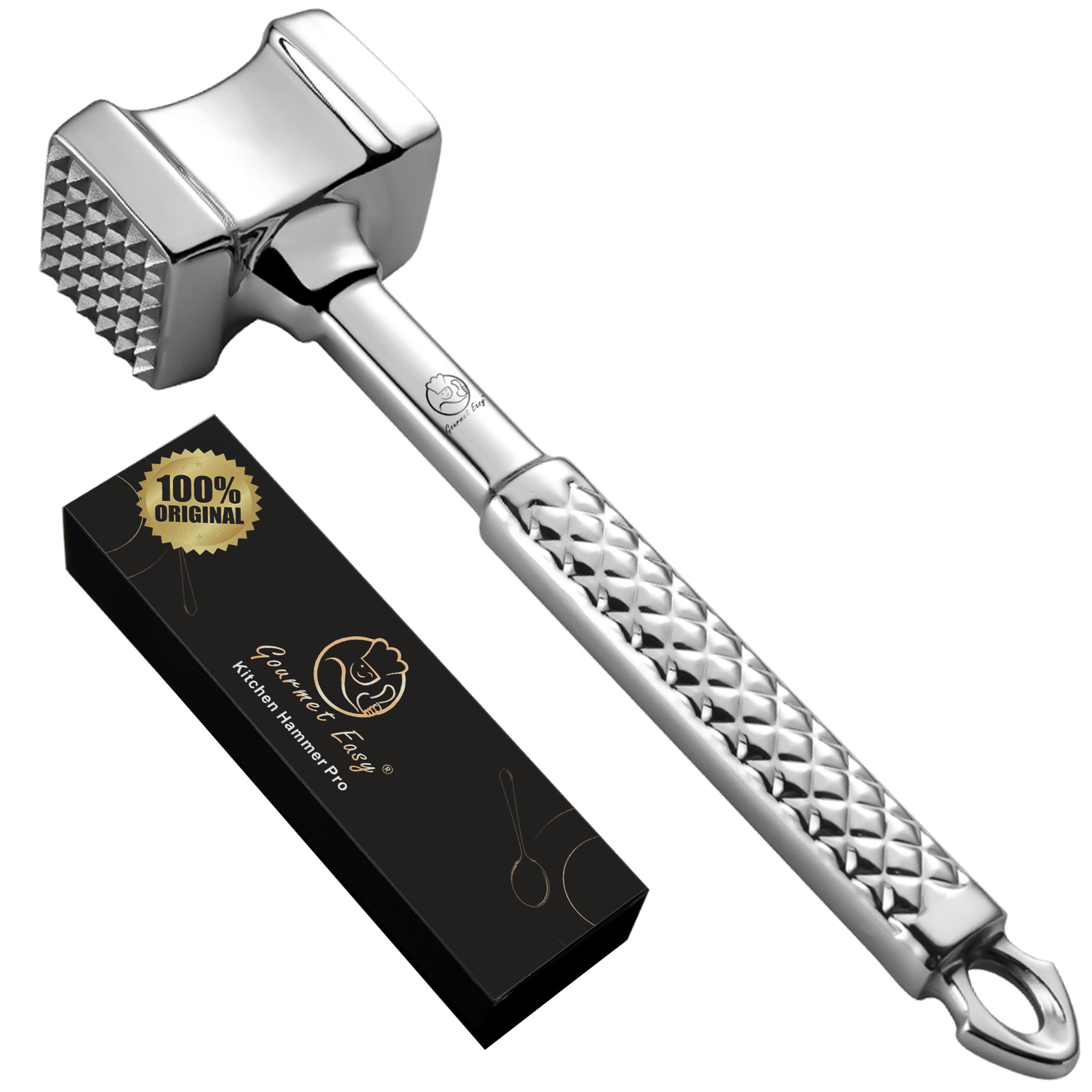 Meat Tenderizer Hammer, 2 Pieces Meat Pounder Mallet Stainless