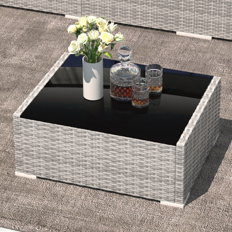 Rectangular Outdoor Bar Table, Grey