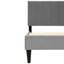 Tête de lit grise simple, réglable jusqu'à 3 pouces, tissu en lin brossé, 12 supports stables, sans sommier pour chambre à coucher de couleur moderne, utilisation