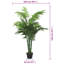 Palmier artificiel vidaXL réaliste avec 18 feuilles vert pour salon-595069538