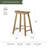 Maven Lane Luna Backless Wooden Kitchen Stool-92610974-120617271-93051216