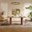 71" Sintered Stone Solid Ash Wood Dining Table for 6