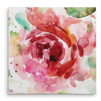 « bold rosé iii »-reproduction d’huile sur toile tendue