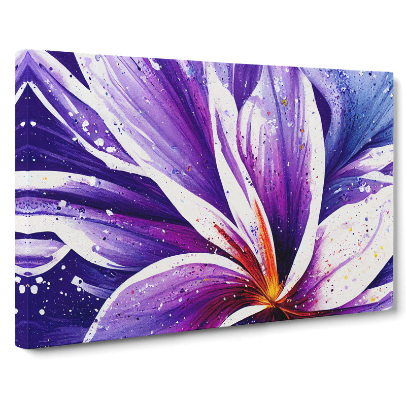 Colourful Iris Flower Vol.2 Abstract - Wrapped Canvas, 35cm H x 50cm W x 3cm D