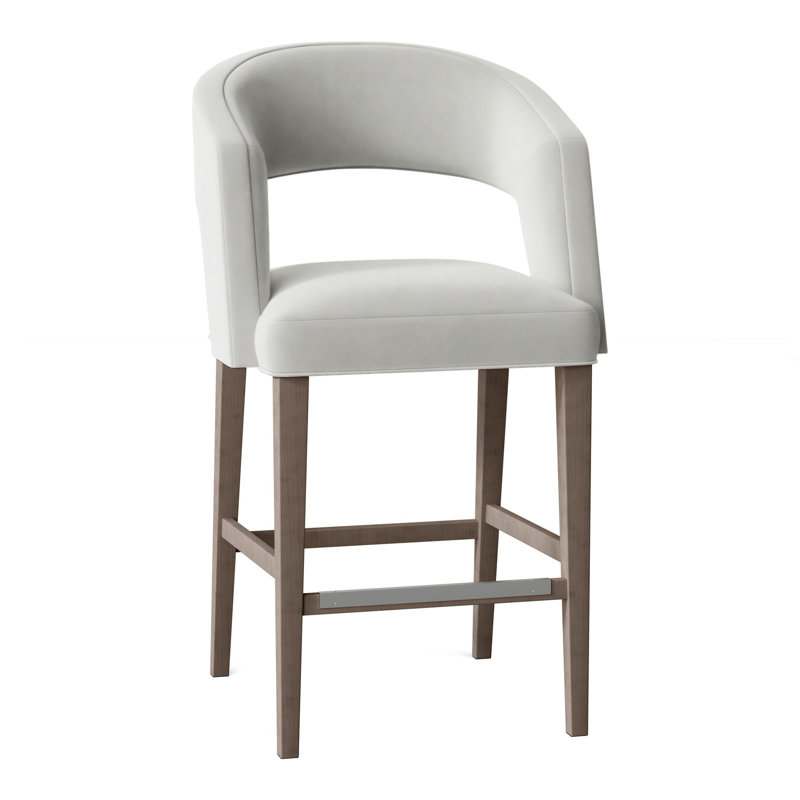 Bryant Upholstered Stool with Solid Wood Frame, Indigo (8789 90), Mica