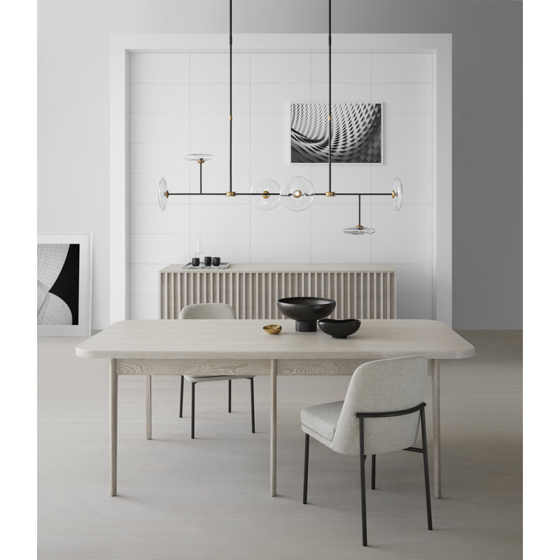 Ian K. Fowler Calvino Large Linear Chandelier, Polished Nickel