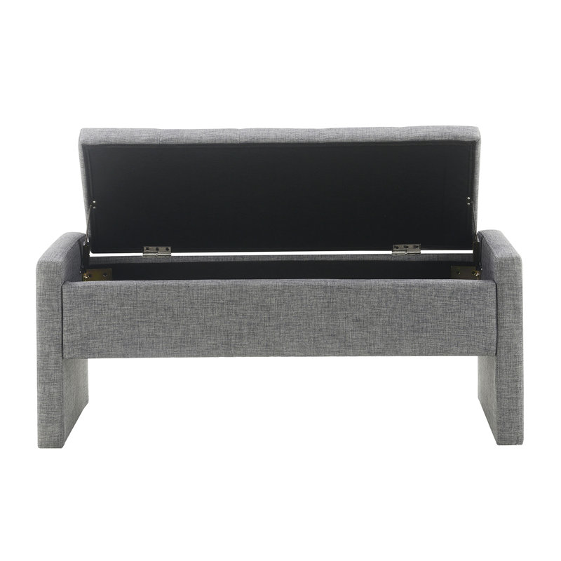 Banc de bout moderne avec rangement, grand tabouret de repose-pieds rembourré, banc de meuble-lavabo de fenêtre confortable pour le salon, la chambre à coucher