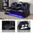 2 Pieces Power Reclining Breathing Faux Leather With Led Light Living Room Set (Set of 2)-293995253