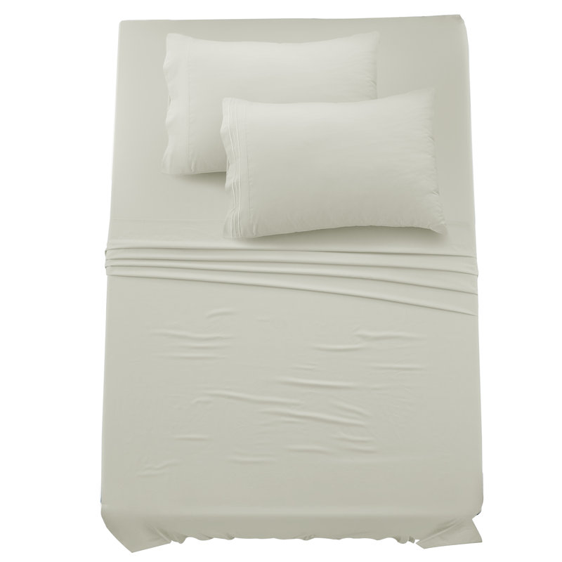Lux Decor 6-Piece Ultra-Soft Microfiber Sheet Set Deep Pocket Fitted Sheet, Wrinkle & Fade-Resistant, Hotel Quality Bedding