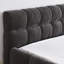 Lit chenille en tissu, grand lit, gris foncé, cadre solide, aucun sommier requis-2045681396