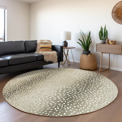 Premium Machine Washable Merilou AMF44 Fawn Rug
