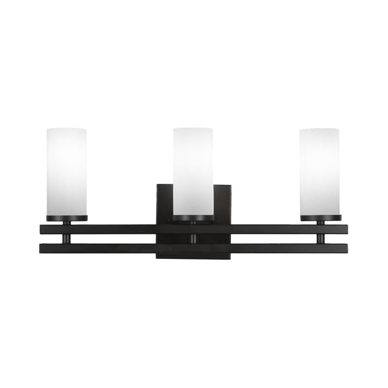 Barre d'éclairage de salle de bain 3 lumières Belmont, Noir