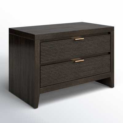 Hoffman 36" Width 2-Drawer Wood Night Stand
