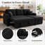 Canapé-lit modulaire convertible avec canapé-lit gigogne et chaise de rangement - noir-134157441