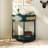 Unique Half Moon Design End Table With Sliding Rattan Door,Elegant Semicircle Entryway Console Table With 2 Rattan Storage Cabinet And Bottom Shelf For Living Room, Bedroom, Study, Hallway(Green)-1617027484