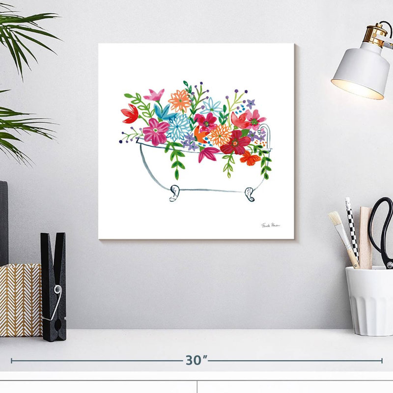 Harnek Floral Bathroom I, H 16 po x l 16 po