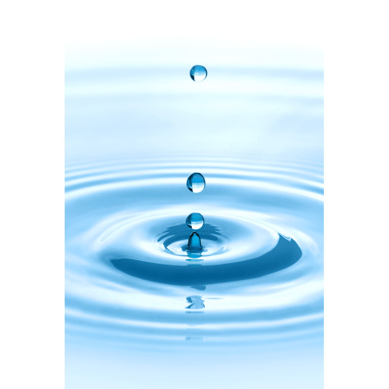Chute d'eau tombante - peinture sur toile tendue, H 48 po x l 32 po x P 1 po
