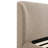 Modern Dark Beige Tweed Upholstered Queen Bed