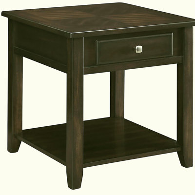 Walnut wood single-layer side table