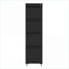 Classeurs | Classeur vertical en métal robuste à 4 tiroirs verrouillable sur roulettes, verrouillable pour la maison Bureau, noir, P 17,71 po x l 15,16 po x H 52,28 po | Moderne | Espace de vie principal