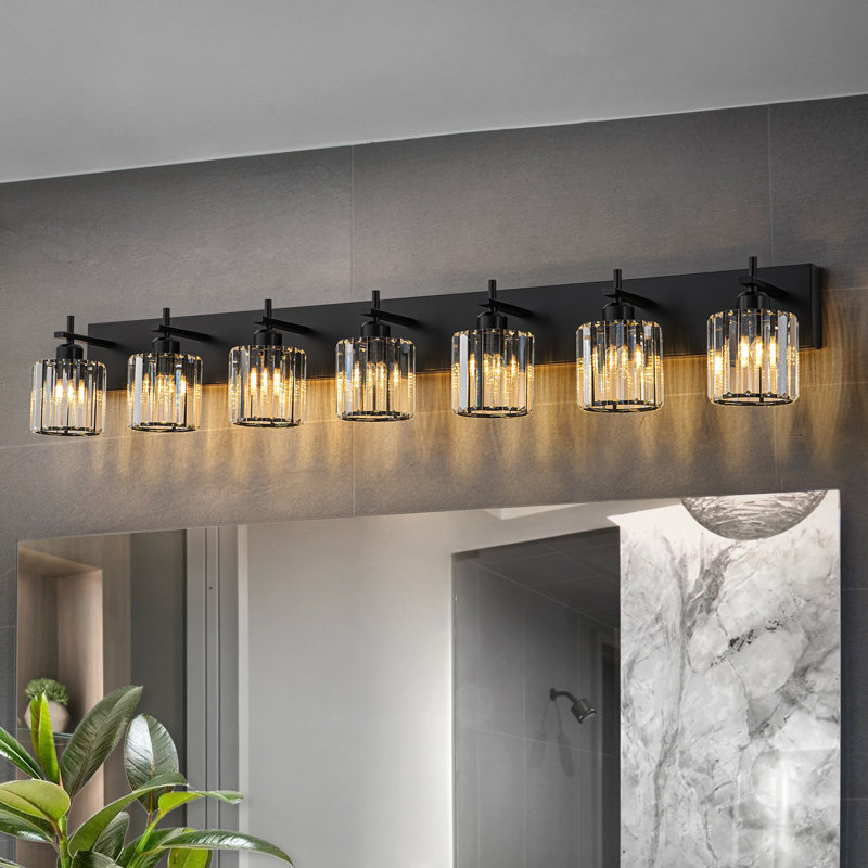 Corless Dimmable Vanity Light, 7, Matte Black